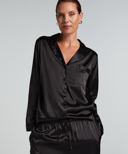 Veste à manches longues Satin - Noir