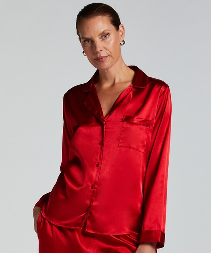 Veste à manches longues Satin - Rouge