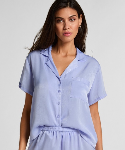Veste à manches courtes en satin - Violet